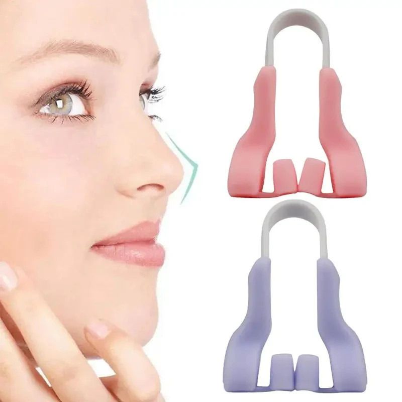 1-4 pièces Correcteur de nez en silicone souple pour nez larges, rehausseur de pont nasal, outil de beauté indolore, pince de nez