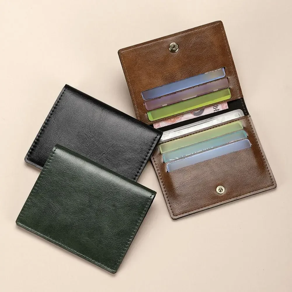 Simple Ultra-thin Credit Card Bag RFID Multi Card Slot Card Holder Driver's License Card Holder Women Men