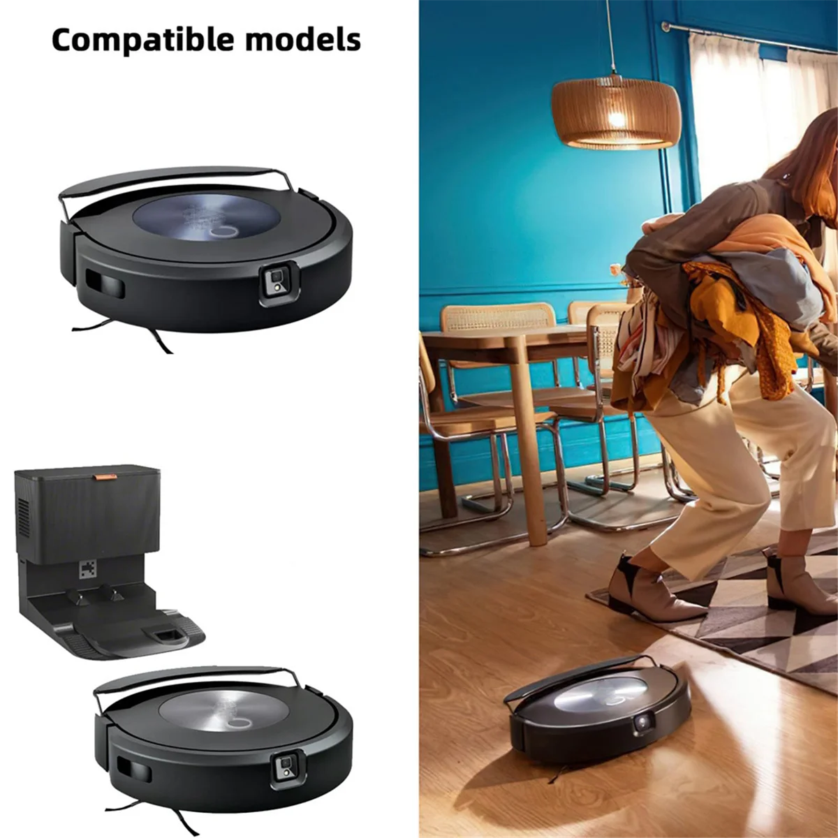 Сменные детали для робота-пылесоса iRobot Roomba Combo J7 +/J7 Plus, резиновые щетки + прокладки для мытья полов + фильтры НЕРА