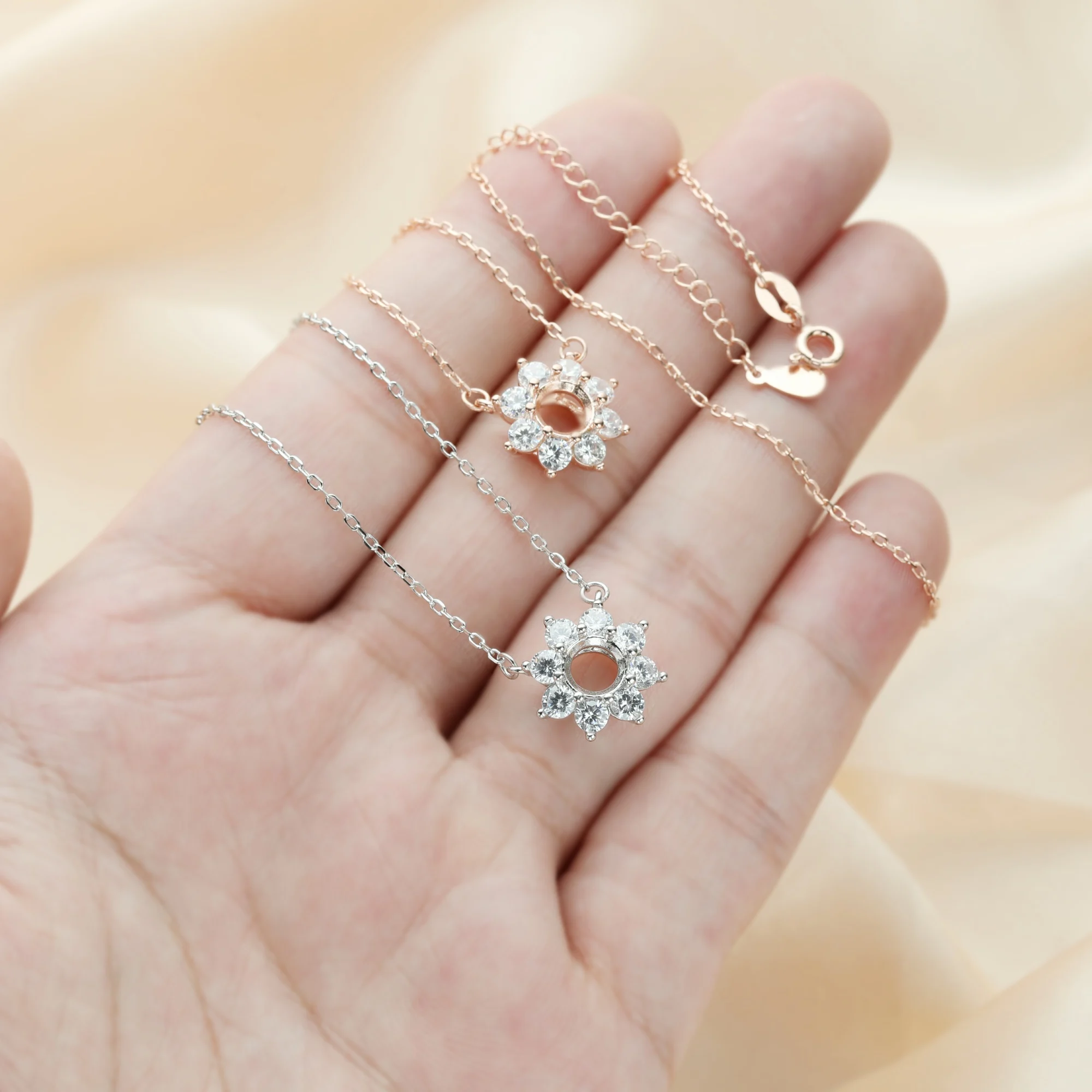 6MM 라운드 프롱 펜던트 세팅,썬플라워 솔리드 925 - Bezels Set Pendant 리뷰 및 가격