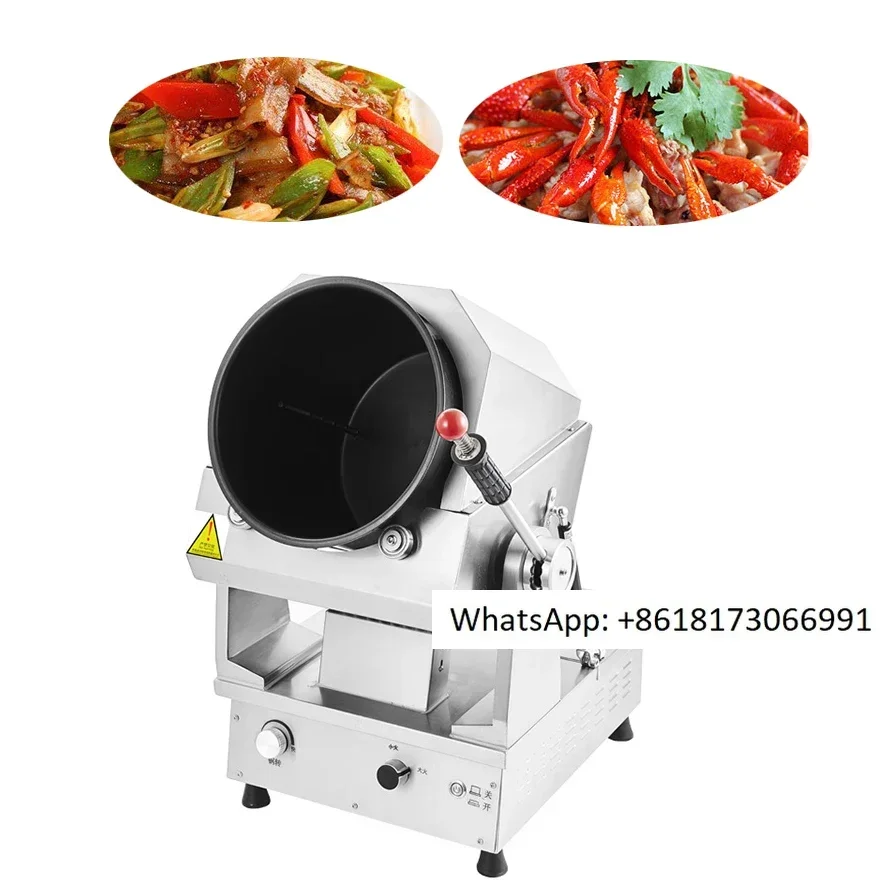 Food Cooking Machine, Automatic Robot, Frying Machine, Gas Rotating Frying Pot