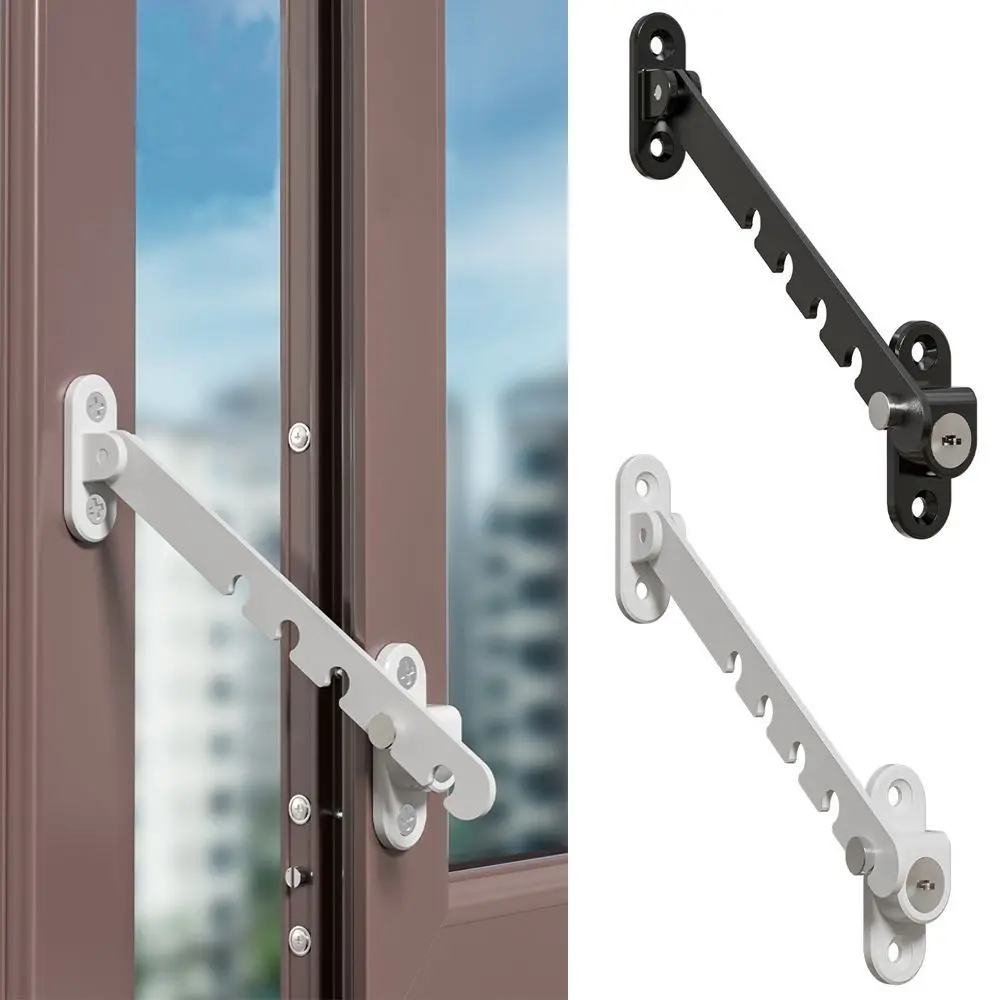 

Metal Window Blocking Lock Windproof Multiple Gears Window Position Stopper Fixator Security Protection Children Safety Lock