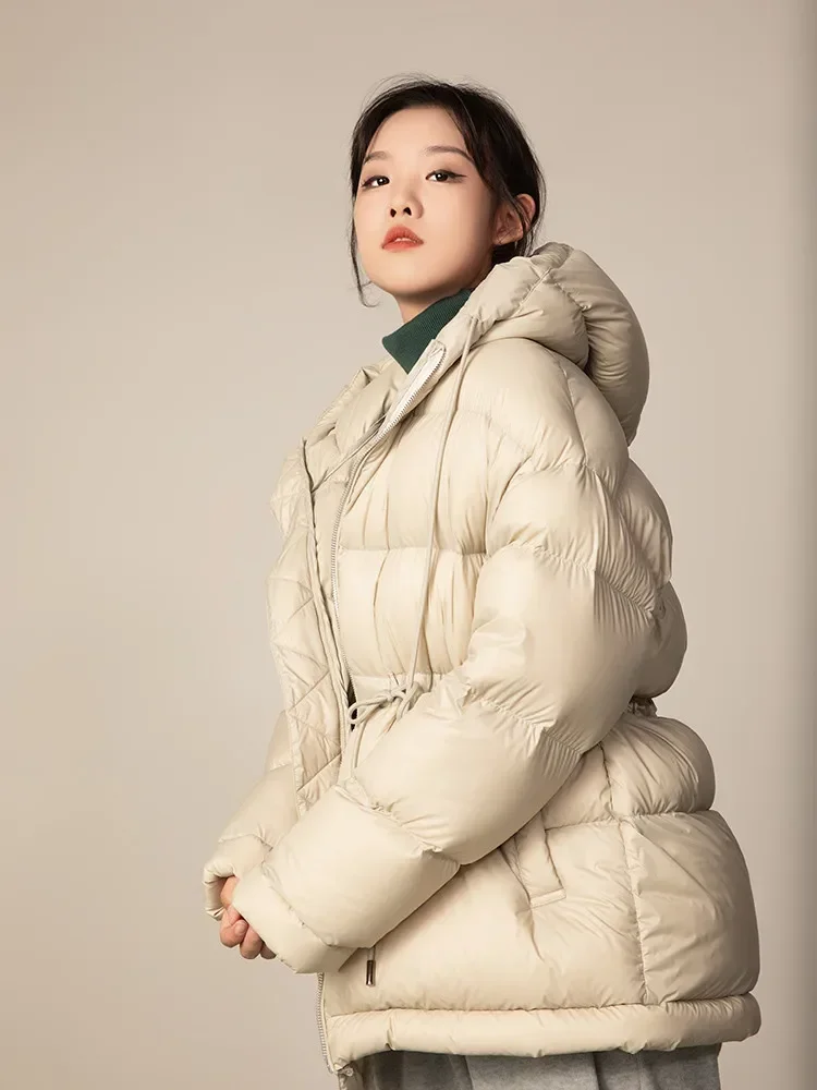 Winter Jacket Women Slim Hooded Warm Thickening Long Puffer Coat Female Korean Style Casual White Duck Down Jackets Parkas