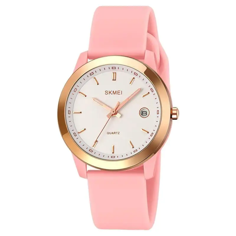 ساعة SkmeiGood المظهر للطلاب بسوار من السيليكون للفتيات والأولاد، ساعة كوارتز للامتحان بسيطة مقاومة للماء وصامتة