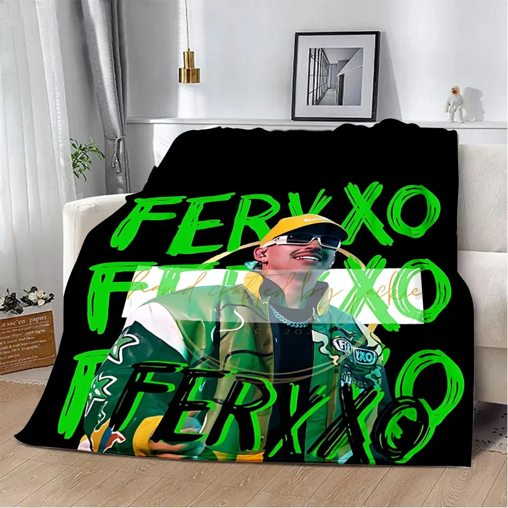 

Плед с принтом рэпера Feid Ferxxo, мягкий, теплый, идеально подходит для дома, путешествий, пикников, подарков