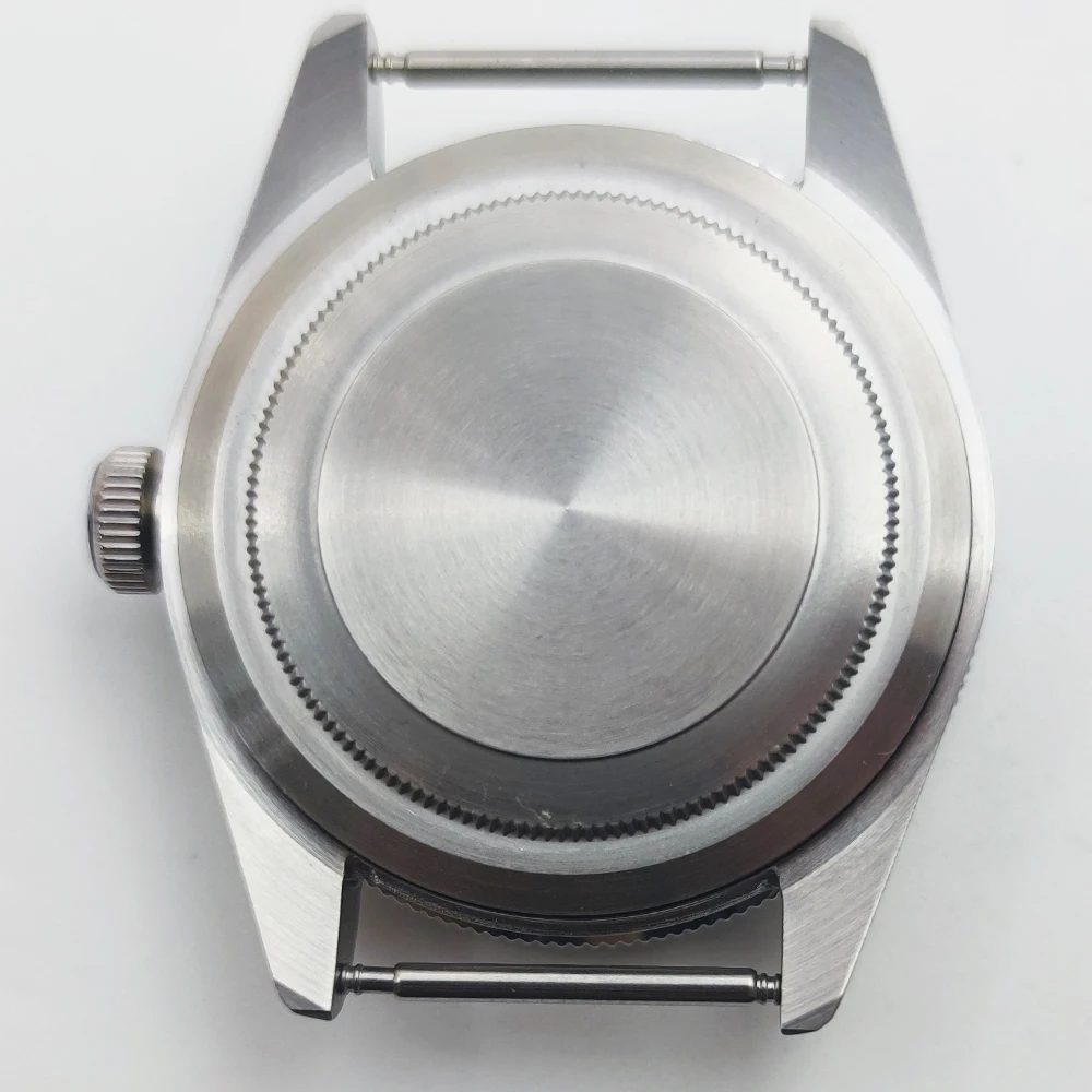 39mm Silver Watch Case Sterile Domed Sapphire Glass Solid Bottom Cover fit NH35 NH34 NH36 Movement image 5