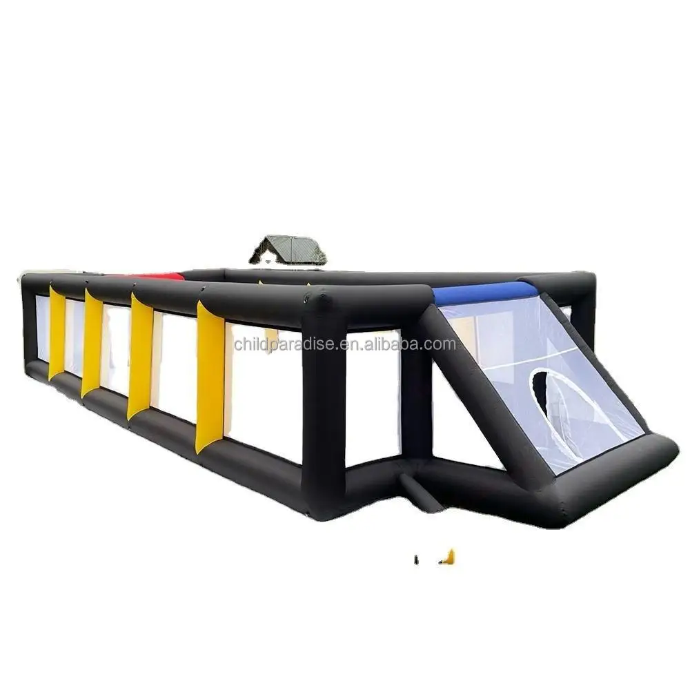 広州工場直販 商業用屋外インフレータブルサッカー場 エアシール式ソープウォーターサッカーアリーナ サッカーピッチ