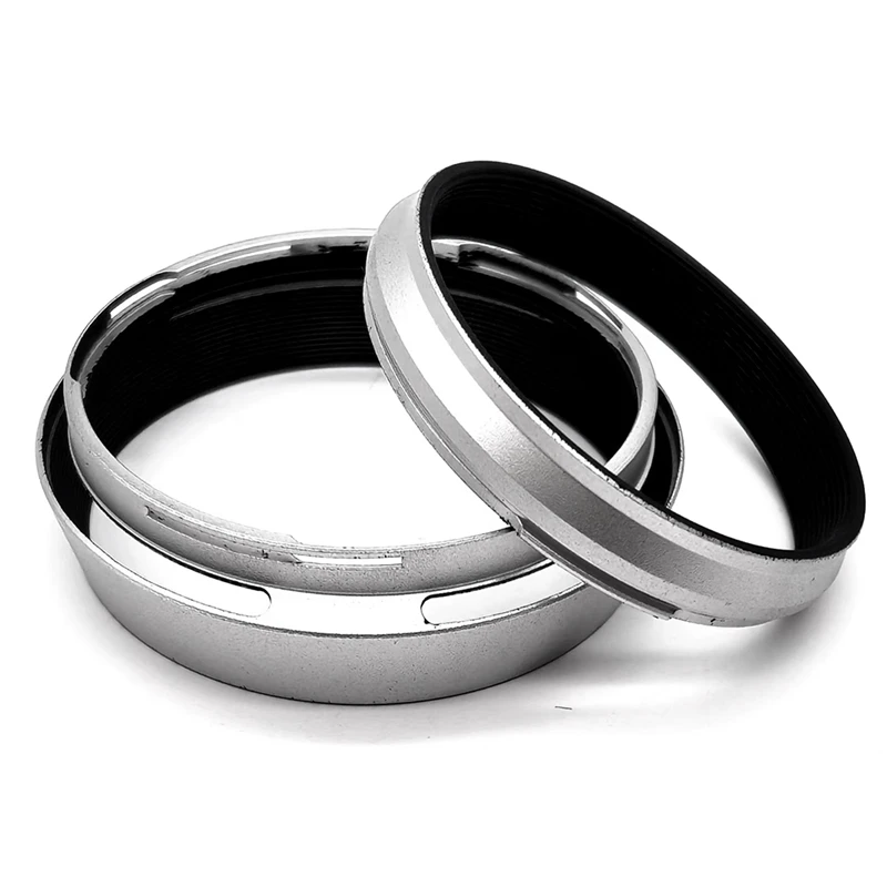 1 قطعة الفضة LH-X100 49 مللي متر محول العدسة حلقة عدسة معدنية هود أجزاء اكسسوارات ل فوجي X100 X70 X100S X100T هود محول حلقة