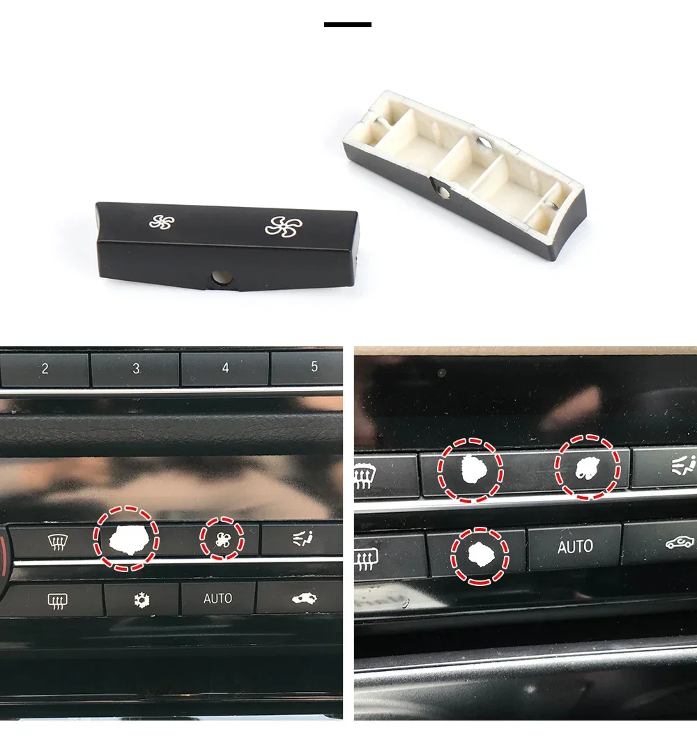 11/12/14 stücke Dashboard Klimaanlage AC Taste Heizung Schalter Abdeckung Für BMW 5 6 7 Serie X5 X6 f10 F18 F06 F12 F01 F02 F15 F16 – Detail 6