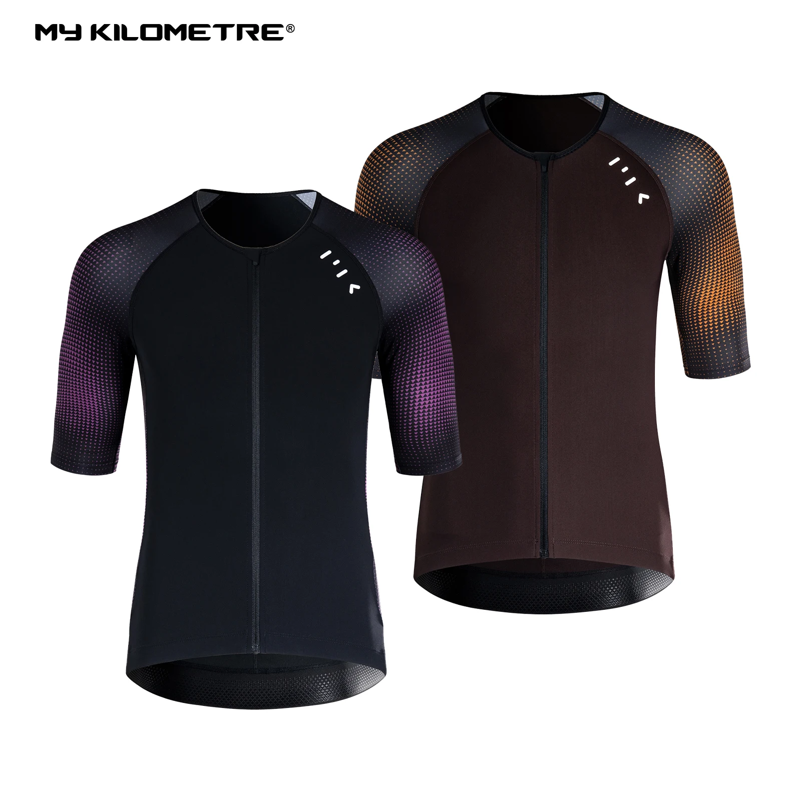 

Men’s Triathlon Top Short Sleeve Cycling Jersey Quick-Dry Lightweight Bicycle Top Running Swimming Race Jersey MY KILOMETRE
