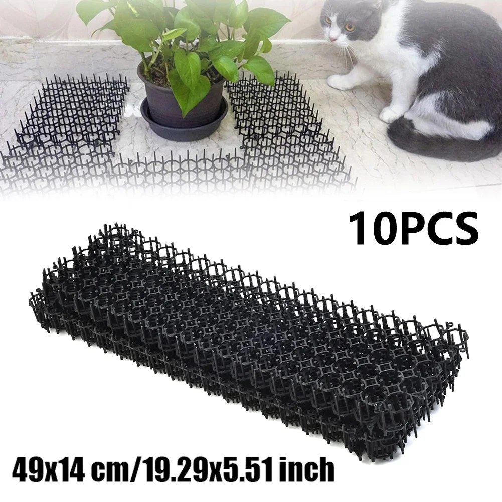 

10Pcs Garden Cat Scat Mats Repellent Mat Prickle Strips Spike Anti-Cat Pest Deterrent Garden Repellent Animal Scarer