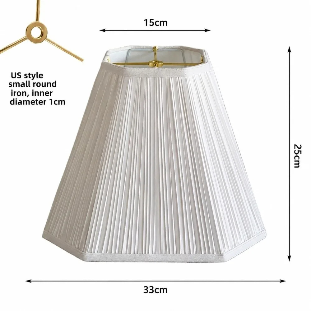 25cm Cloth Lamp Shade Wear‑resistant High Light Transmission Table Lamp Cover Easy Installation Soft Chandelier Lampshade