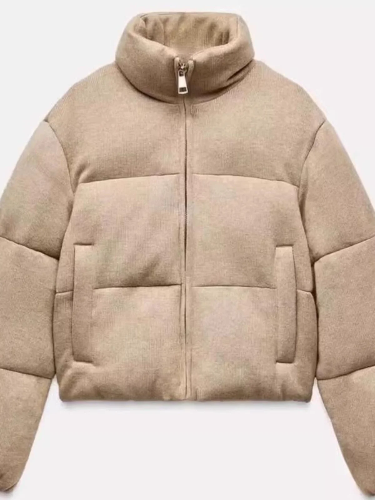 Neue Herbst Winter Verdickte Baumwolle Jaet ort Sle Lange Sve Stehkragen Pendeln frauen Oberbekleidung Polyester Faser