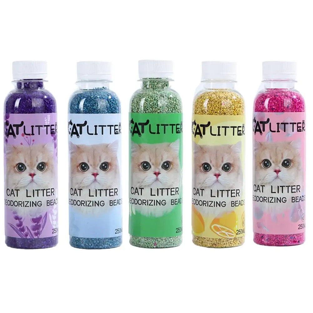 Fresh Scent Cat Litter Deodorizer Beads Natural Plant-Based Odor Eliminator Cat Odor Removal Beads Pet Cleaning Products