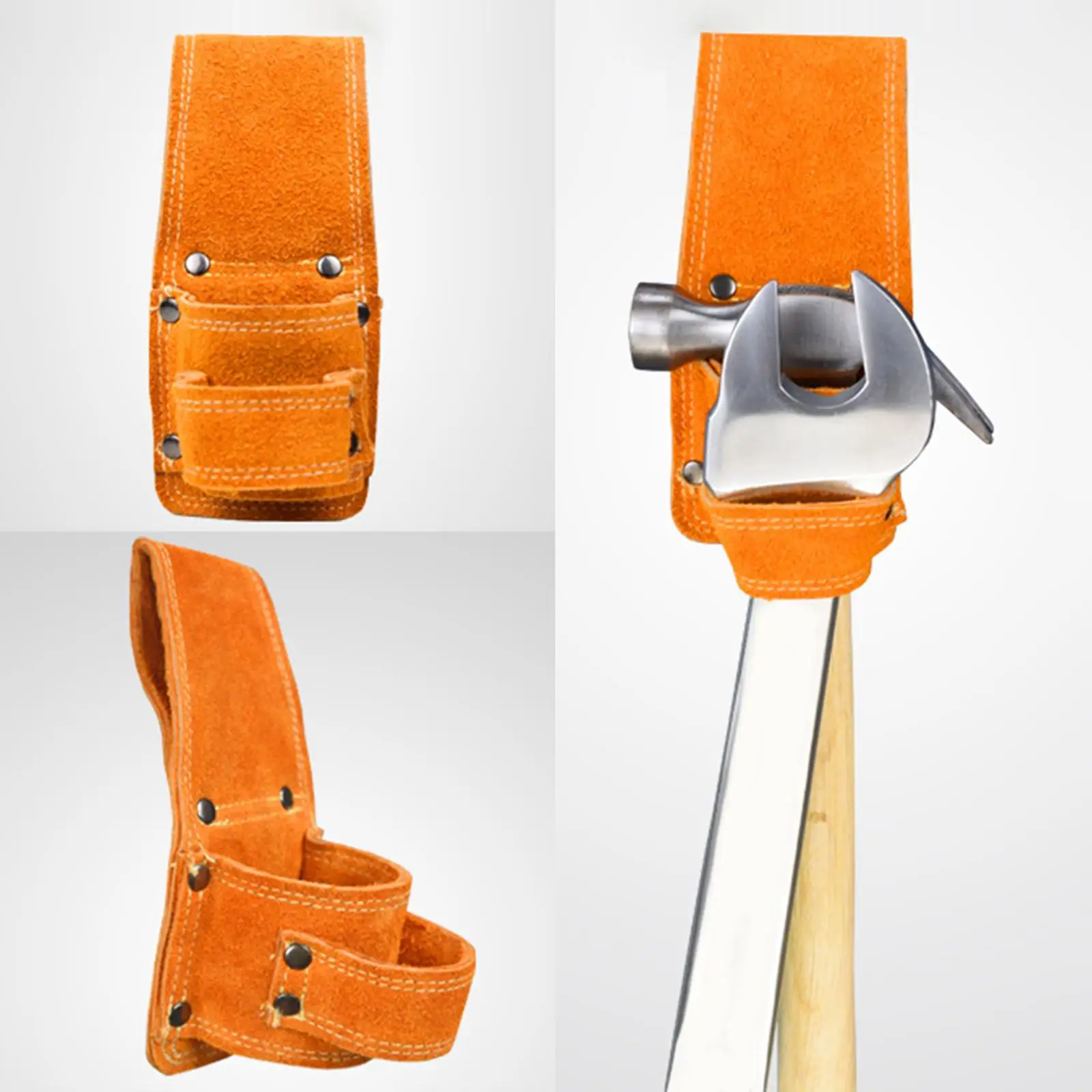 

PU Leather Hammer Holder Pocket Tool Holder for Wrench Electricians Woodwork