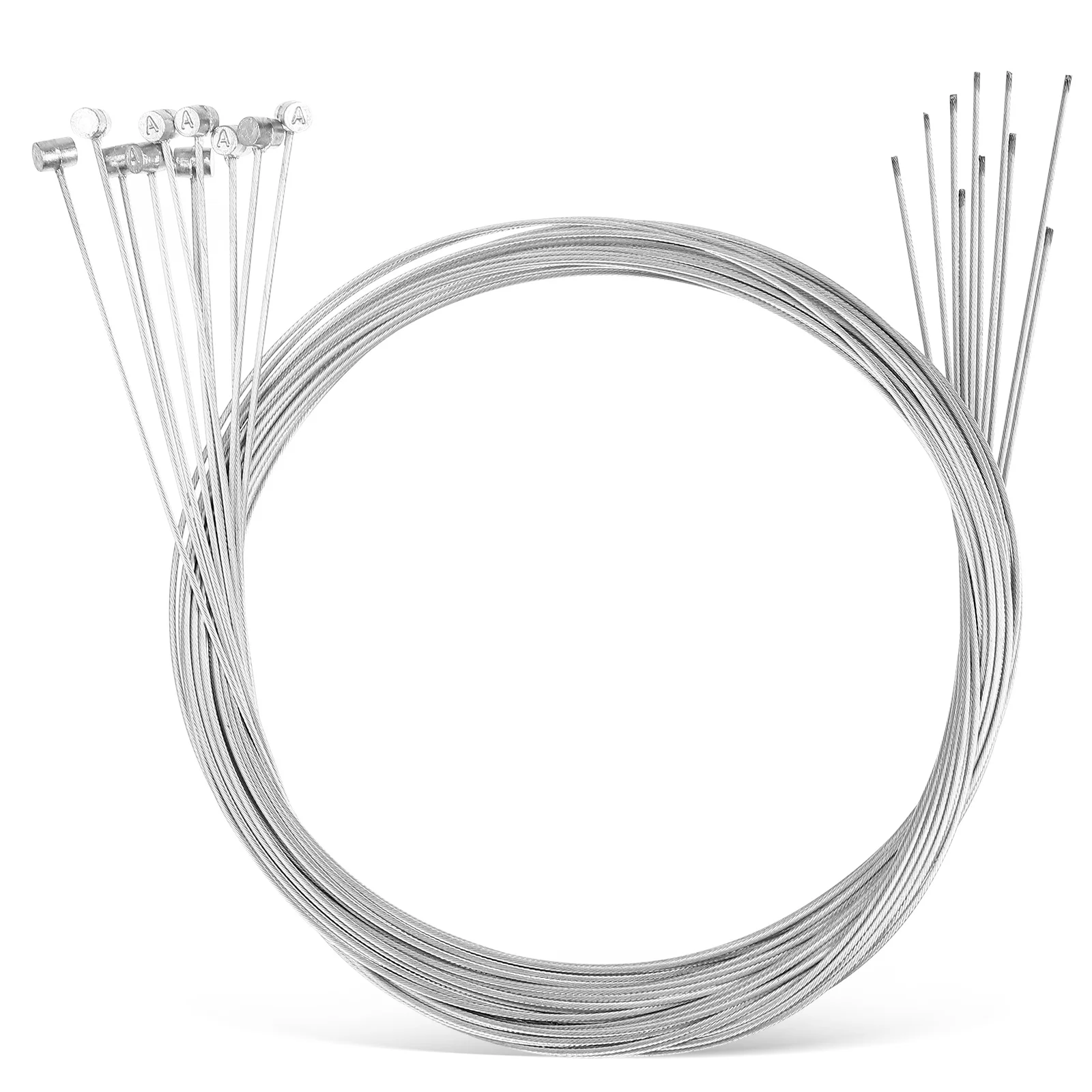 

10 Pcs Bike Brake Cable Bicycle Wire 1 75m Galvanized Steel Universal Derailleur Cables Accessories Long Housing Ends