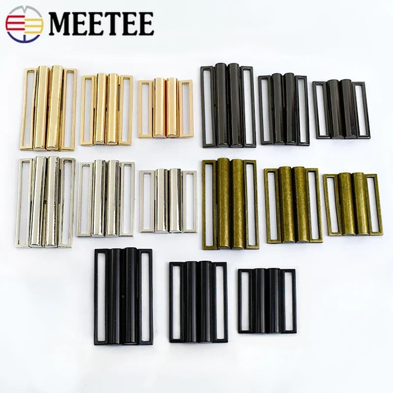 2/4/10P 30-80mm Metal Belt Buckle for Coat Women's Waistband Adjuster Clasp Jacket Belts Decorative Hook DIY Sewing Accessories view 2