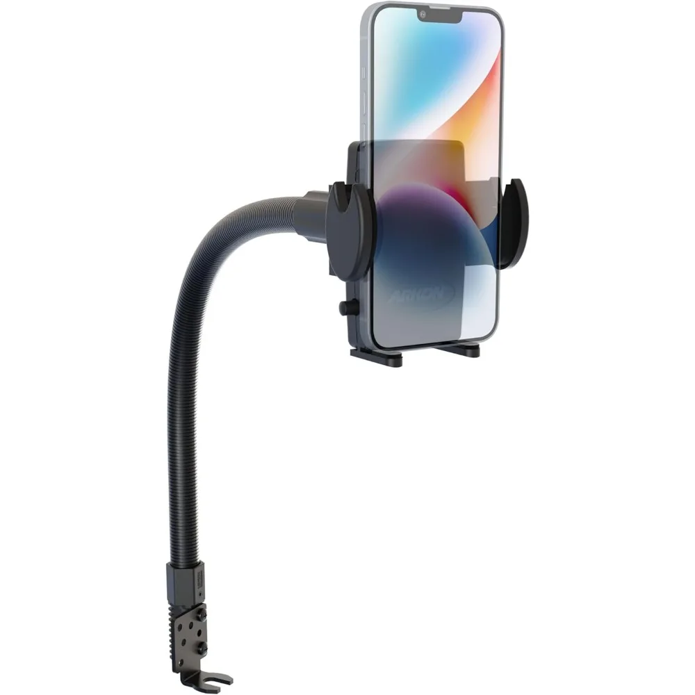 

Universal Car Phone Holder with Flexible Arm and Seat Rail Mount for iPhone, Samsung, Google, and Other Phones