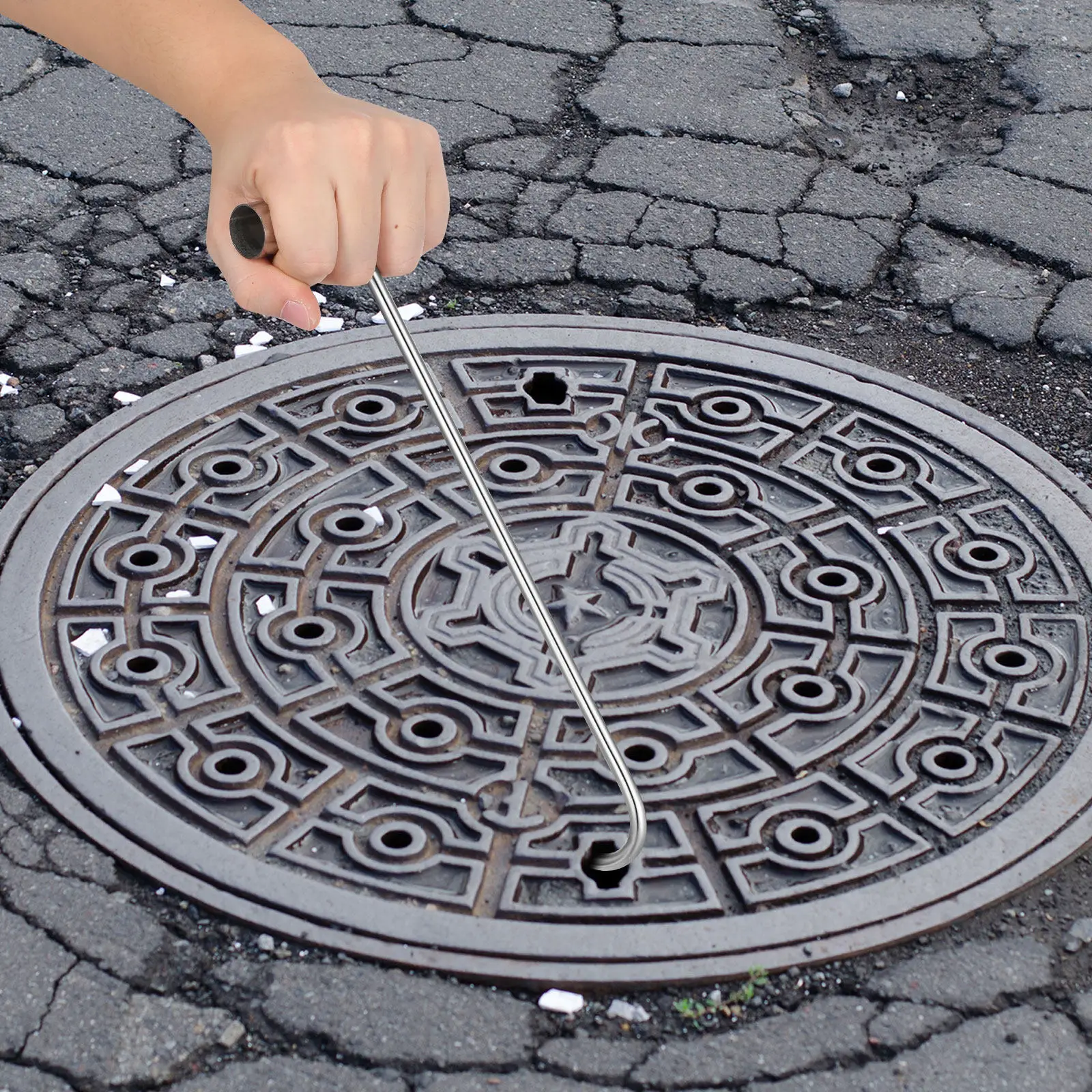 Manhole Cover Lifting - 2 Piezas Elevadores de Tapas de