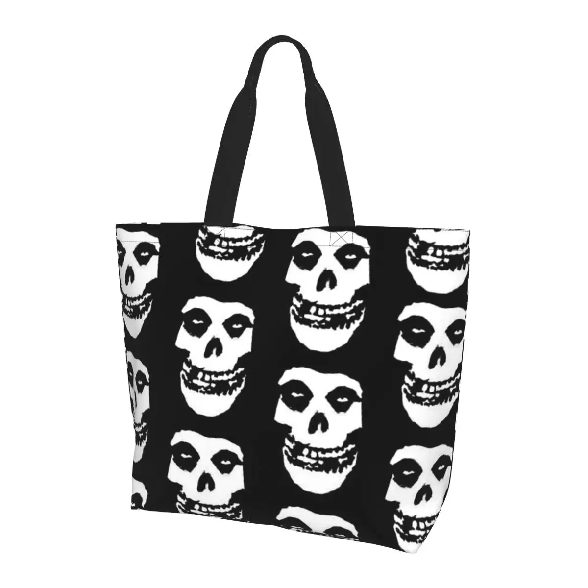 

Misfits Band - Сумка-тоут для покупок в стиле панк-рок, парусиновая сумка на плечо большой вместимости, продуктовая сумка для женщин