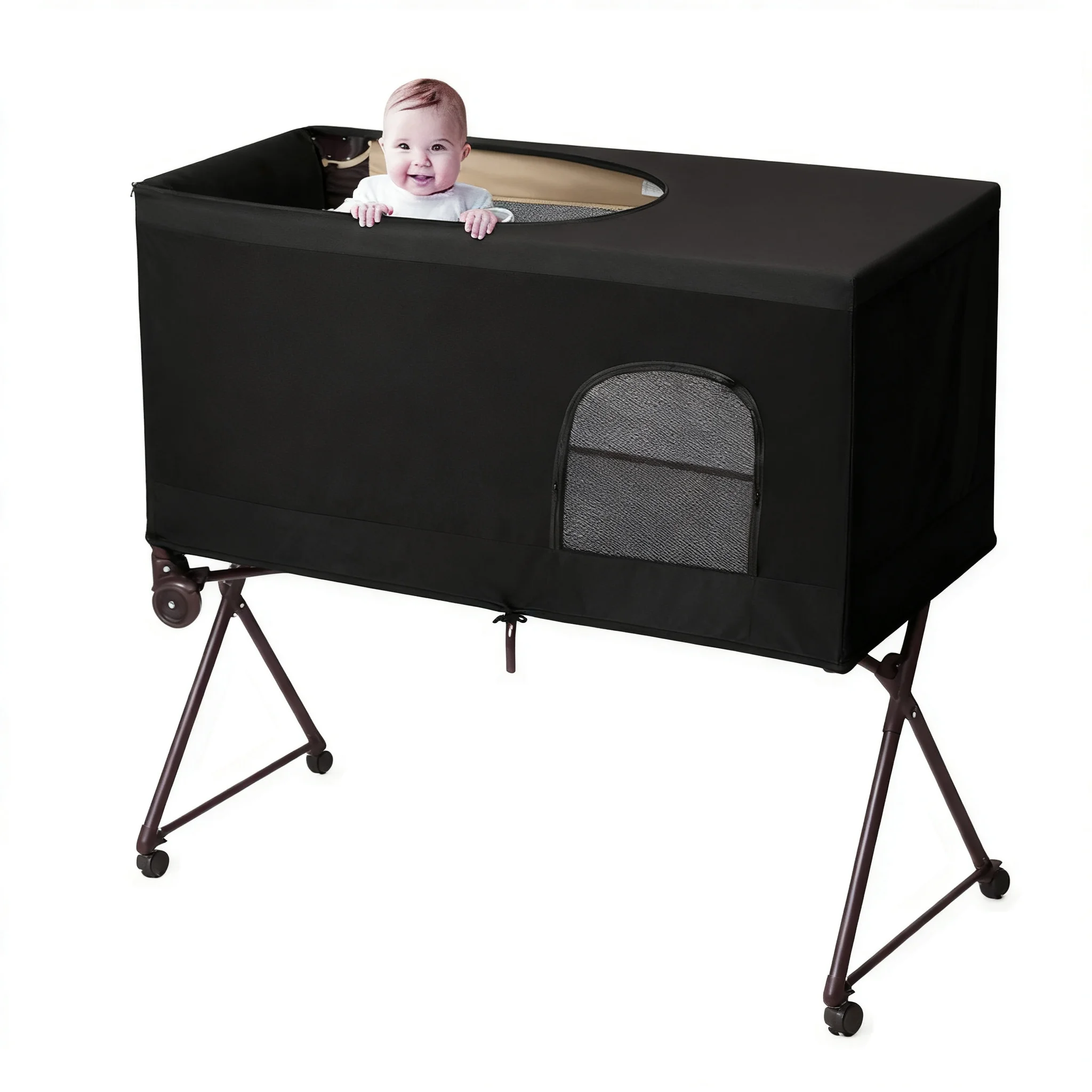 Play Tent Crib Tent Blackout Cover Lightweight Convenient Sleeping Crib Cover Is So Soft And Lightweight Can