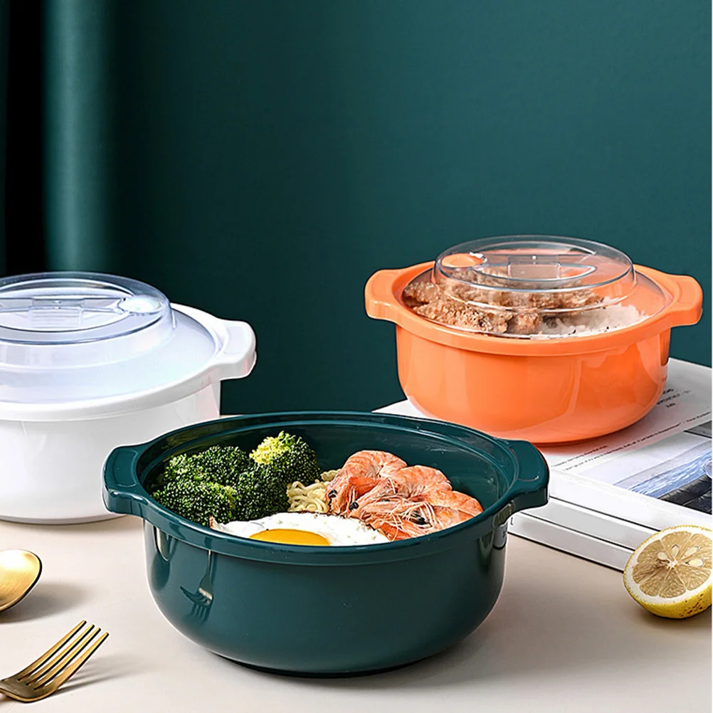 

Food Storage Containers Microwave Safe Bento Leak Proof Heat Resistant Lunch Box for Office Compact Reusable