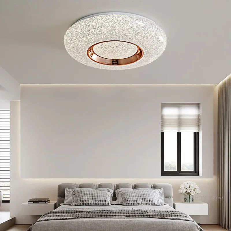 GHJUYIOL New minimalist modern full spectrum crystal ceiling light for bedroom, LED ultra bright lighting fixture