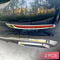 For Mercedes C-Class C200 C220d C300 C43 AMG Sedan W206 2022 2023 Chrome Rear Bumper Reflector Surrounds Fog Light Cover