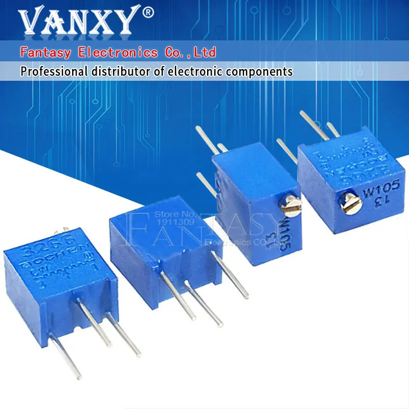 10PCS 3266W Adjustable Precision Potentiometer 1K 2K 5K 10K 20K 50K 100K 200K 500K 103 1M 101 201 501 100R 200R 500R 100 200 500