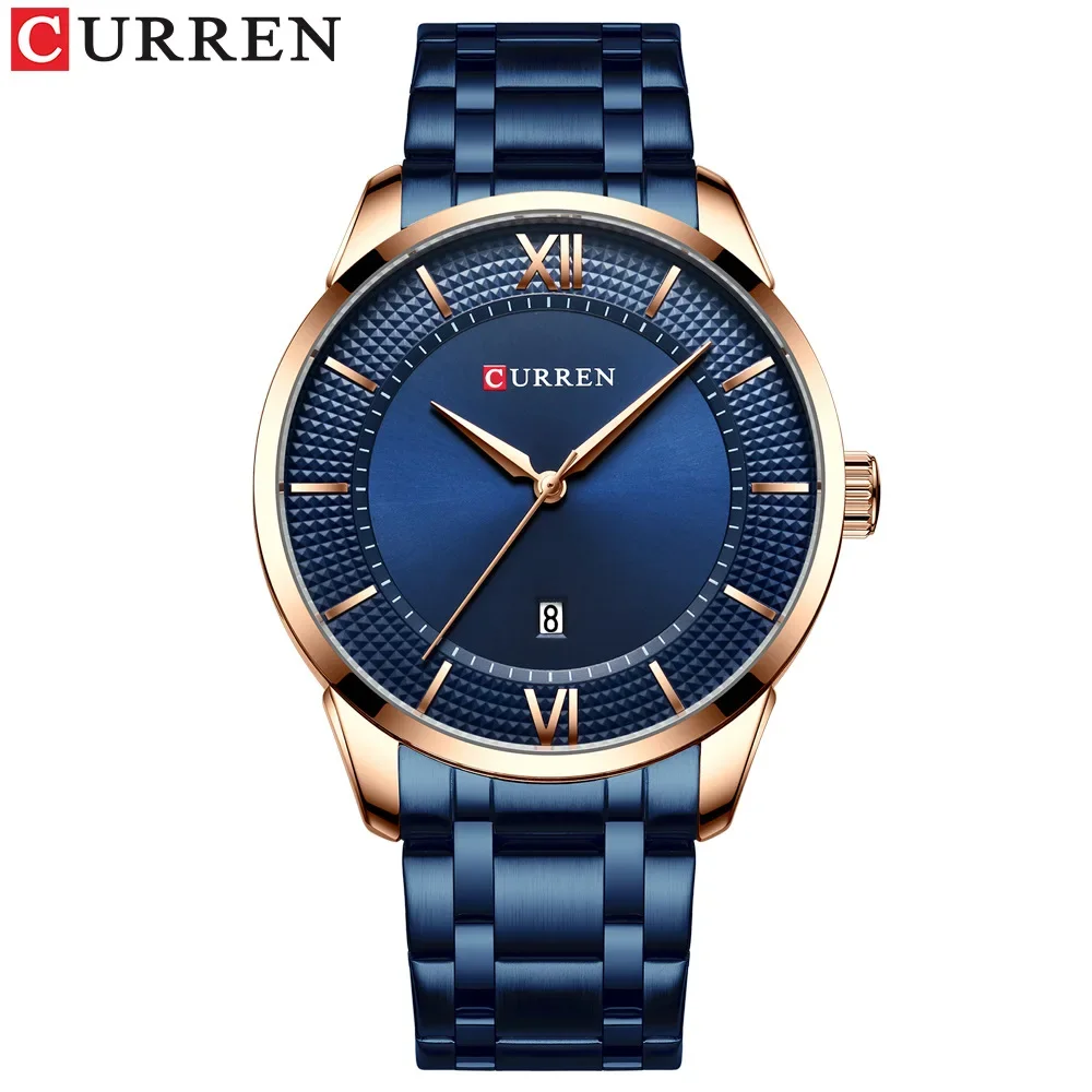 

Curren 8356 Men's Watch Waterproof Quartz Watch Steel Band Business Calendar Men's Watch