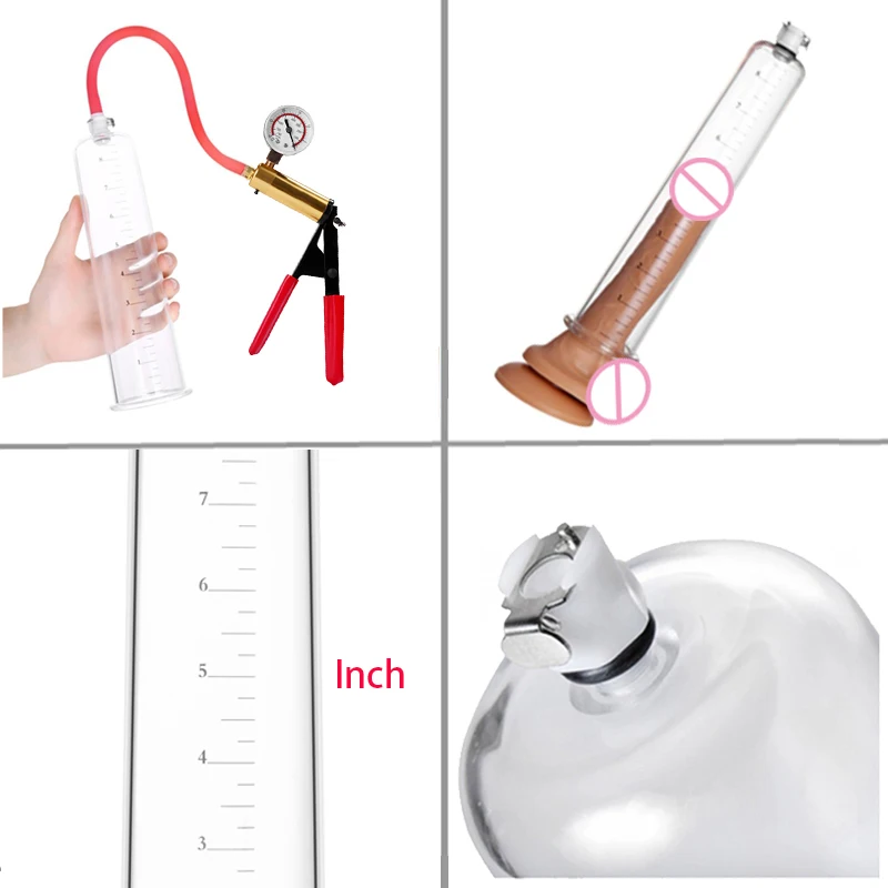 Accessories Penis Pump Cylinder Sealed Sleeve for Dick Extender Enlargement Vacuum Pumps Masturbator Ring Flask Part Replacement