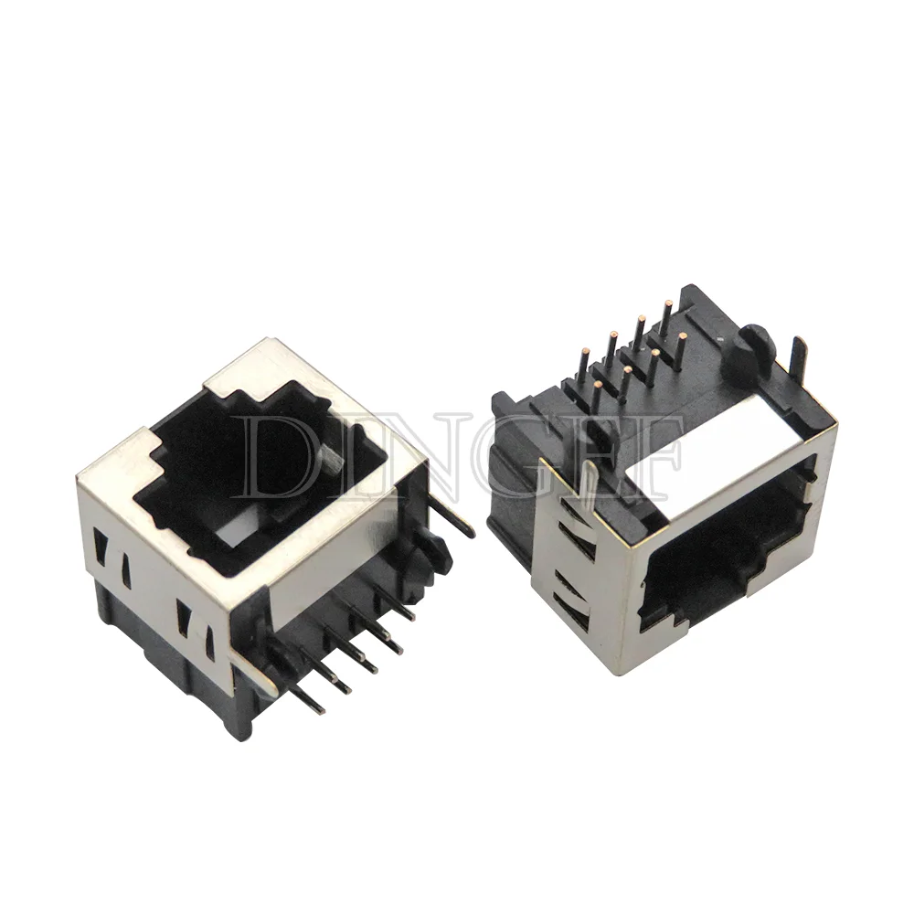 1PCS RJ45 56 Network Crystal Head Female Socket 8P8C Network Cable Interface Female Connector With Light Shrapnel