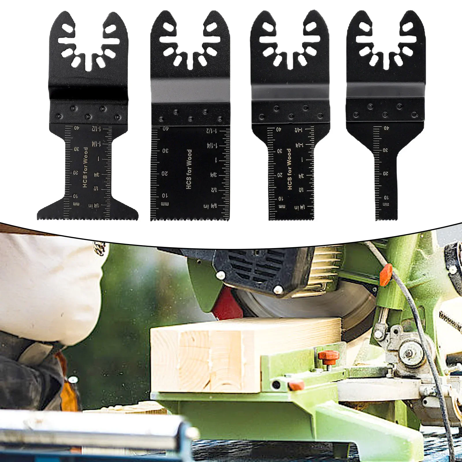 4packOscillating MultiTool Saw Blade HCS Cutting Disc Saw Blades Woodworking Renovator Electrical Power Tools Blade