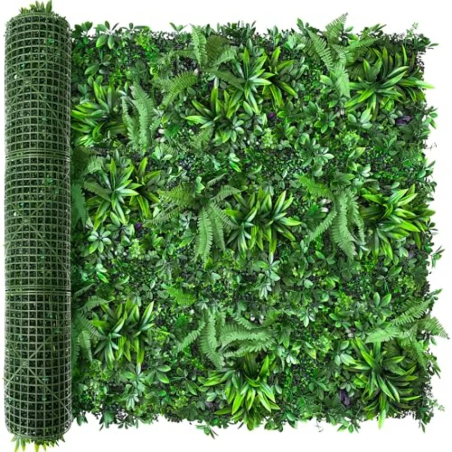 

Artificial Greenery Boxwood Roll Panels 60x120 inches 50 SQFT UV-Resistant Hedge Grass Wall Faux Ivy Plants Privacy Fence for I