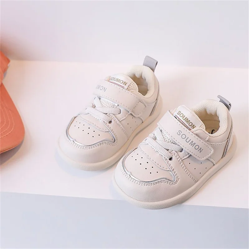 2024 New Spring Baby Shoes Leather Children Casual Shoes Soft Sole Flats Outdoor Tennis Fashion Toddler Gilrs Boys Sneaker 15-25