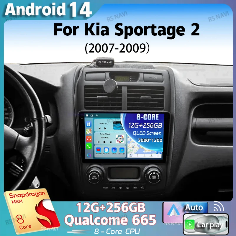 

Android 14 For Kia Sportage 2 2007 - 2009 2K QLED Stereo Car Radio Multimedia Video Player GPS AI Voice CarPlay Head Unit