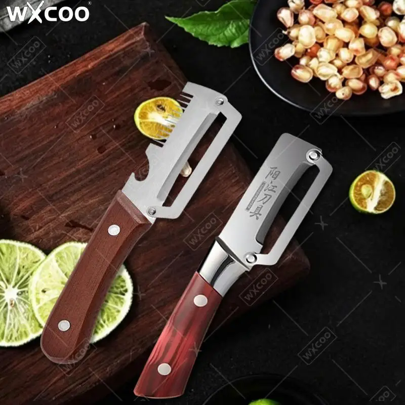 WXCOO Kitchen MultiFunction Peeler Stainless Steel Vegetable Peeler Fruit Knife 2-in-1 Bottle Opener Kitchen-Specific Peeler