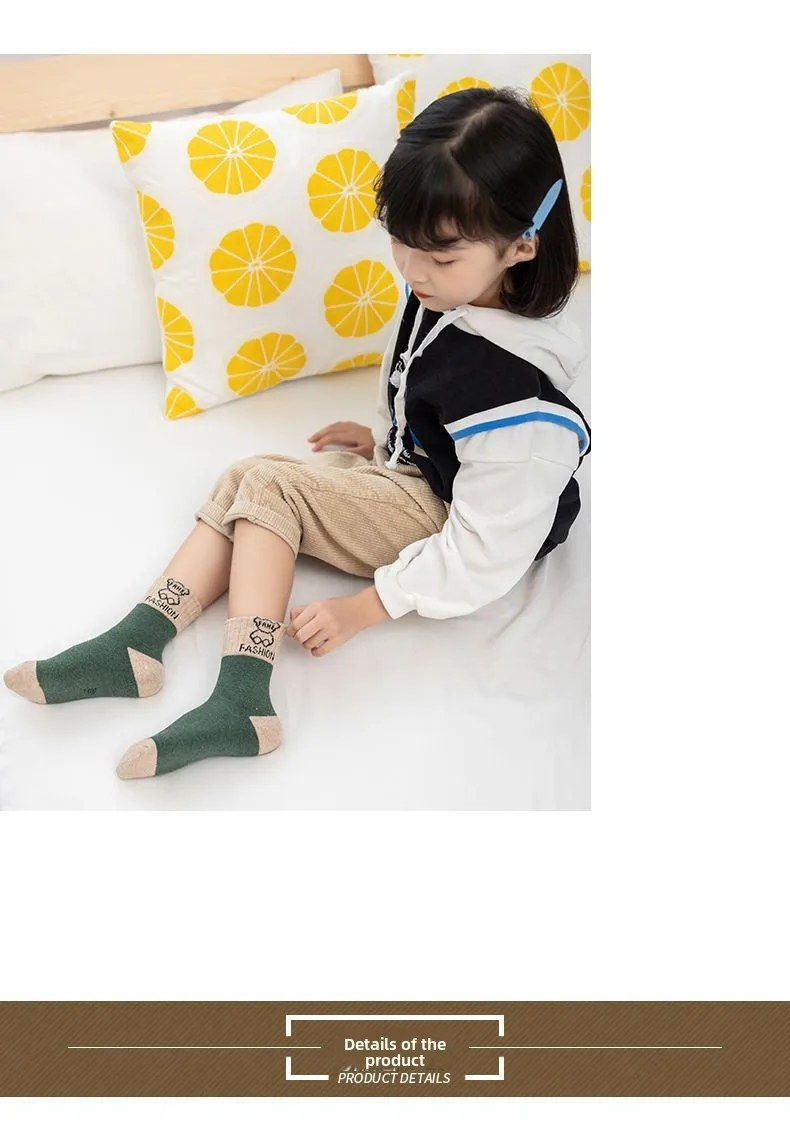 5 Paar dicke, warme Kindersocken für Jungen und Mädchen, weiche, mit Fleece gefütterte, rutschfeste Wintersocken für Kleinkinder – Detail 16