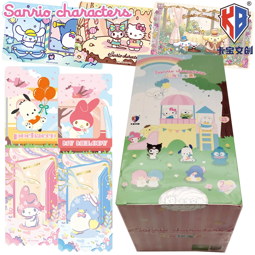

New Official Kabao Sanrio Collection Cards Shining Star Family Image Pom Pom Purin Cinnamoroll Creative Peripheral Table Toys