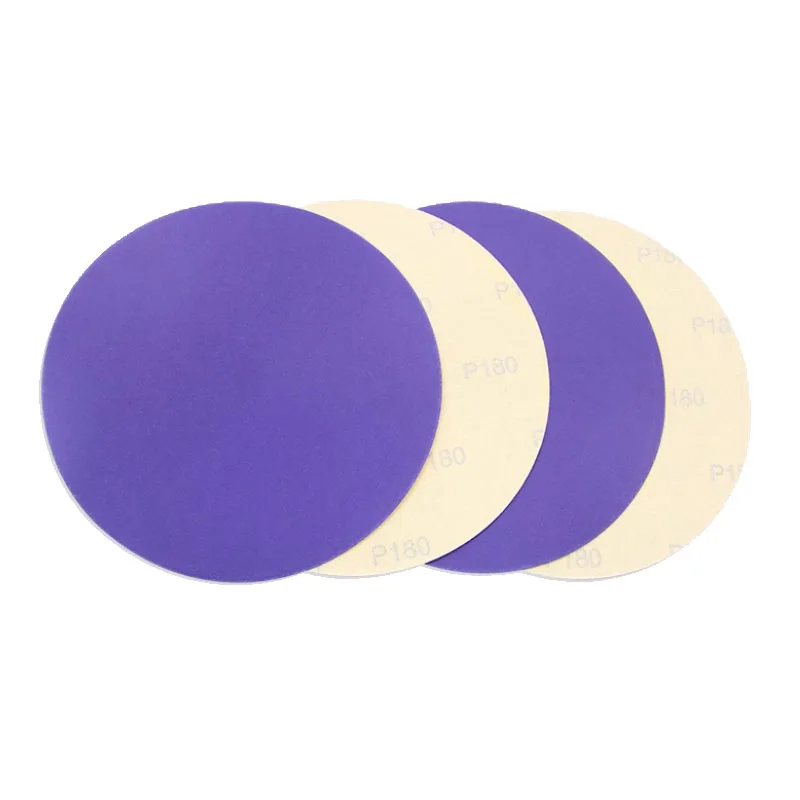 Long Pole Wall Grinder Sandpaper 9inch Flocked Vacuum Self-Adhesive Disc Sandpaper Ceramic Purple Sandpaper Polishing