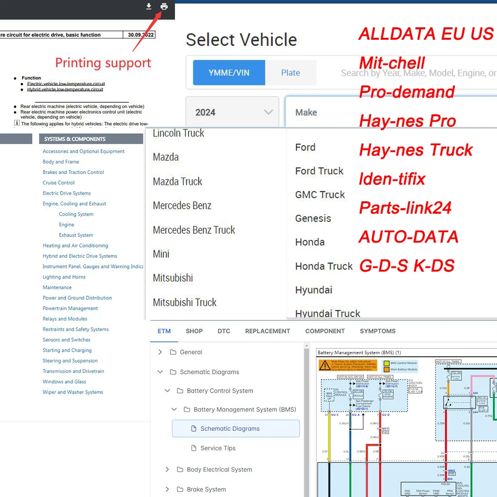 Alldata 2025 Online Software Auto-data Hay-nes Pro Mit-chell Pro-demand Repair Automatic Update Support PC Webpage Android