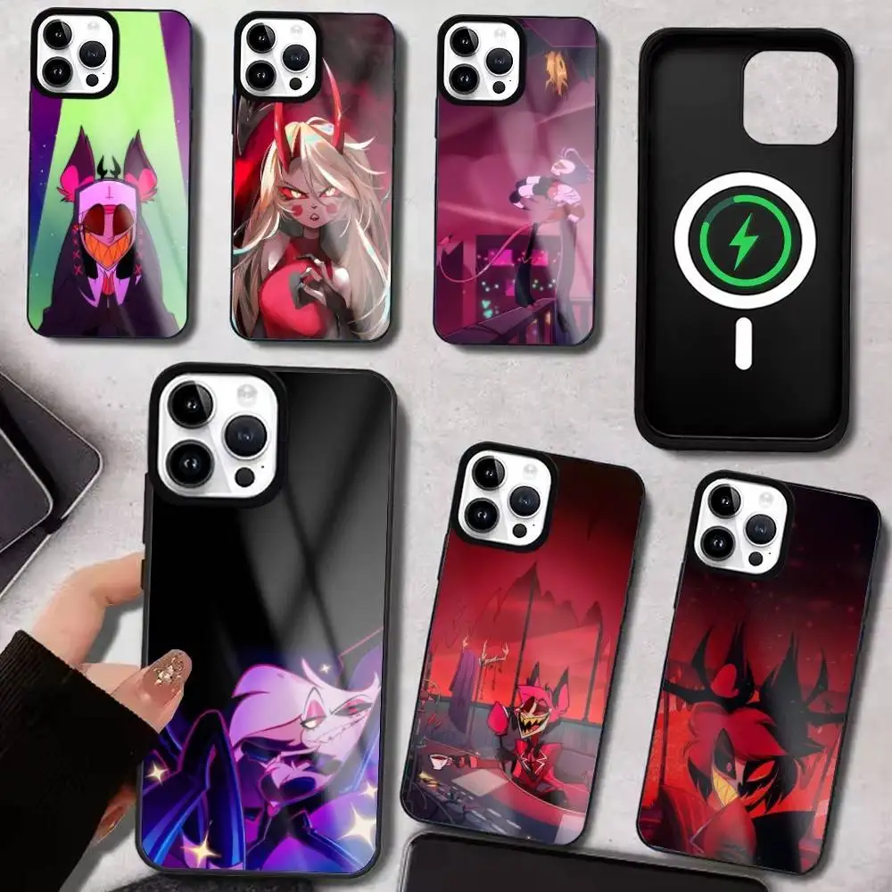 H-Hazbin HH-otel Phone Case For iPhone17,16,15,14,13,12,11 Plus,Pro Max, New Magnetic Wireless Charging