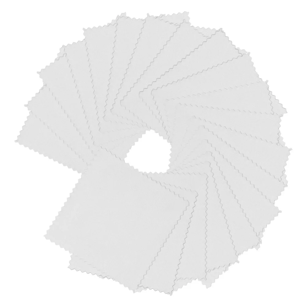 

60Pcs Jewelry Cleaning Cloth Polishing Cloth for Silver Gold Diamond Brass Watches Eyeglasses Screens Compact Portable Stain