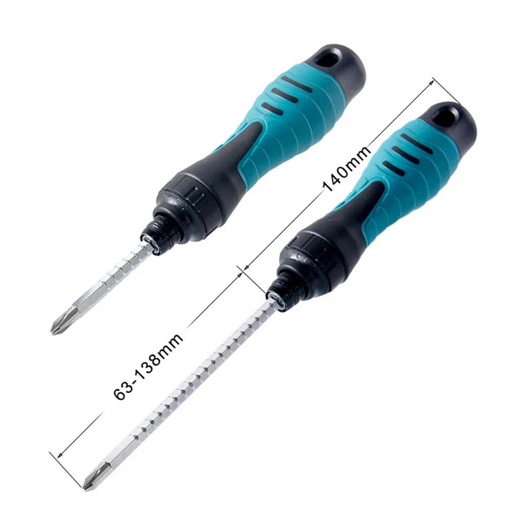 Brand New Screwdriver Adjustable Slotted Cross Spare Parts Steel + PP Two-Way Accessories Cross Screwdriver Multitul