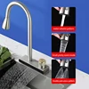 Cascade d'eau froide et chaude en acier inoxydable, trou unique, peut tourner, multifonction, cuisine, 304 4