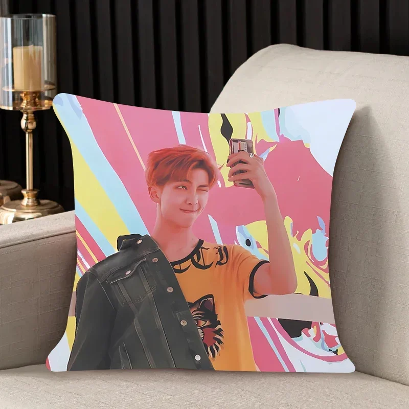 New Pillow Nam-joon Kim Slips Pillow Covers Bedding Comfortable Cushion Good For Sofa Home Car High Quality Pillow Cases 40x40cm