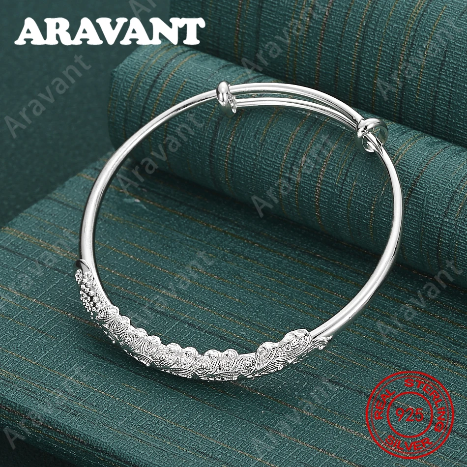 

Регулируемый браслет из стерлингового серебра 925 пробы с павлином для женщин, аксессуары для пригородных поездок, рождественские подарки, ювелирные изделия