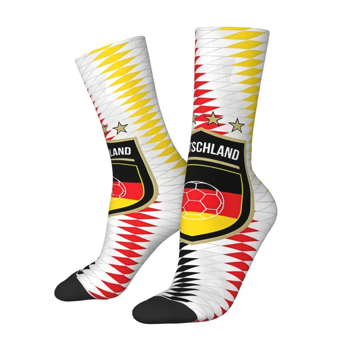 Germany Deutschland Men's Socks Retro Harajuku Football Team Street Style Novelty Pattern Crew Sock