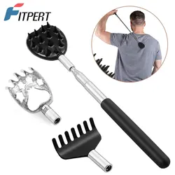 Portable Extendable Back Scratcher with 3Pcs Detachable Scratching Heads, Backscratchers for Adults Back Massager Tool Men Women