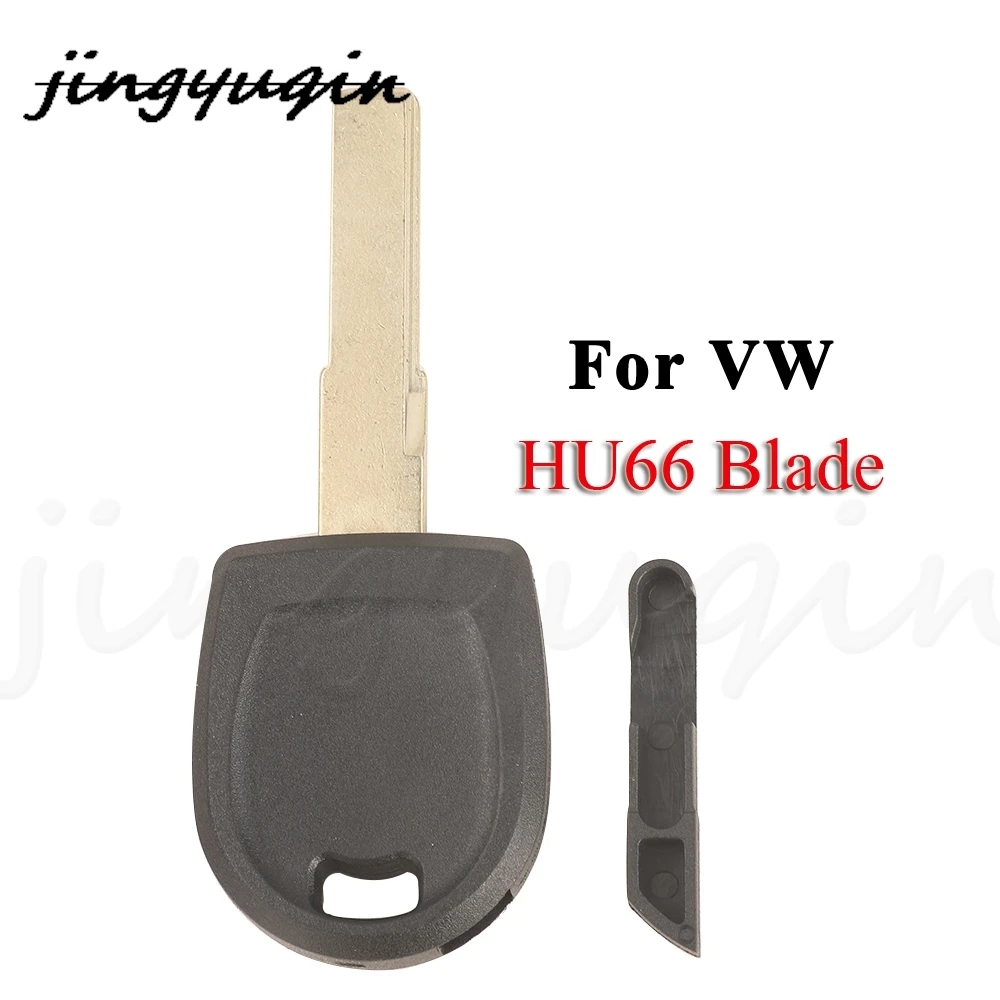 jingyuqin Transponder Key Shell Car Key Blanks Case For VW Passat Golf Phaeton Kaninchen Beetle Cabriolet Polo HU66 Blank Blade